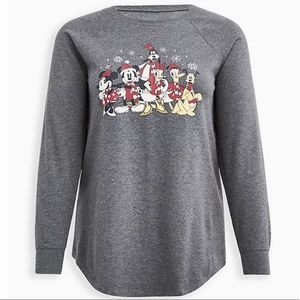 Torrid TUNIC SWEATSHIRT DISNEY MICKEY & FRIENDS HOLIDAY